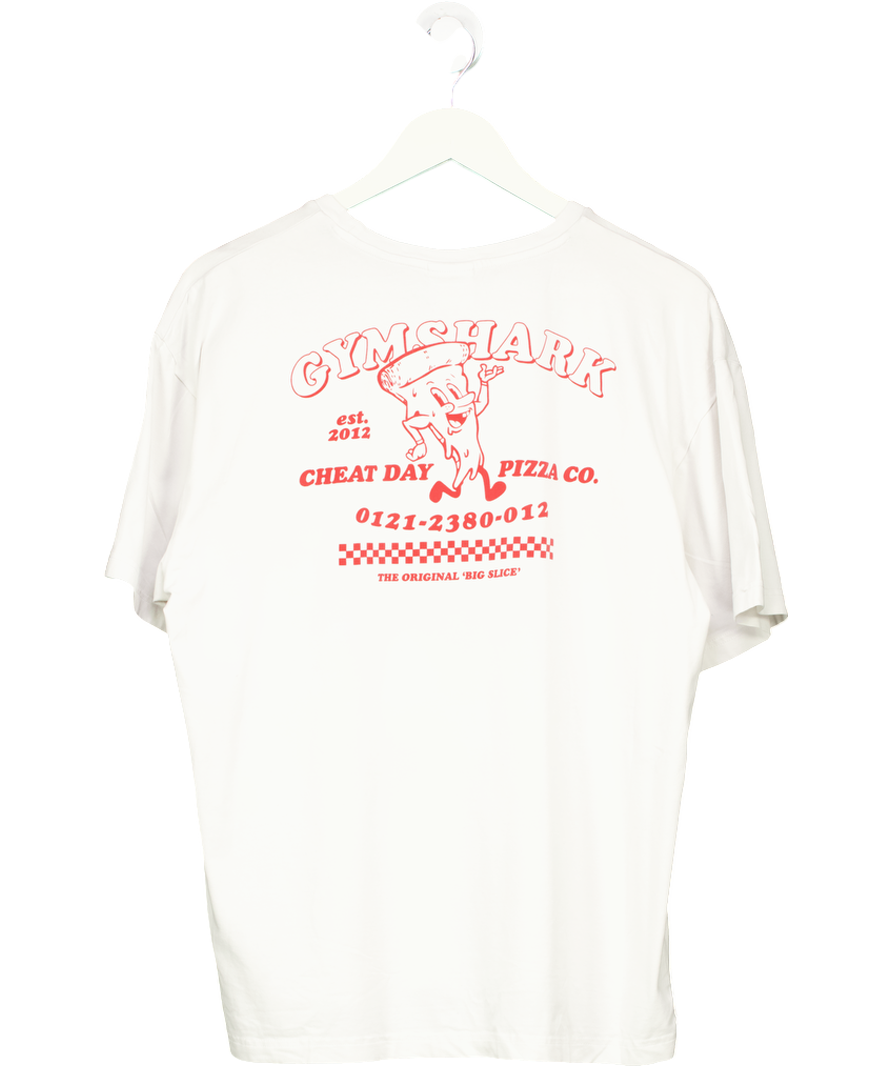 gymshark White Gymshark Pizza Co. Oversized UK M