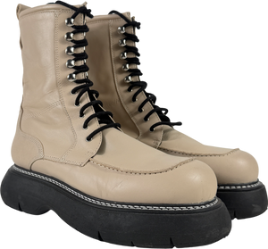 Topshop Nude Apis Chunky Lace Up Boot UK 7 EU 40
