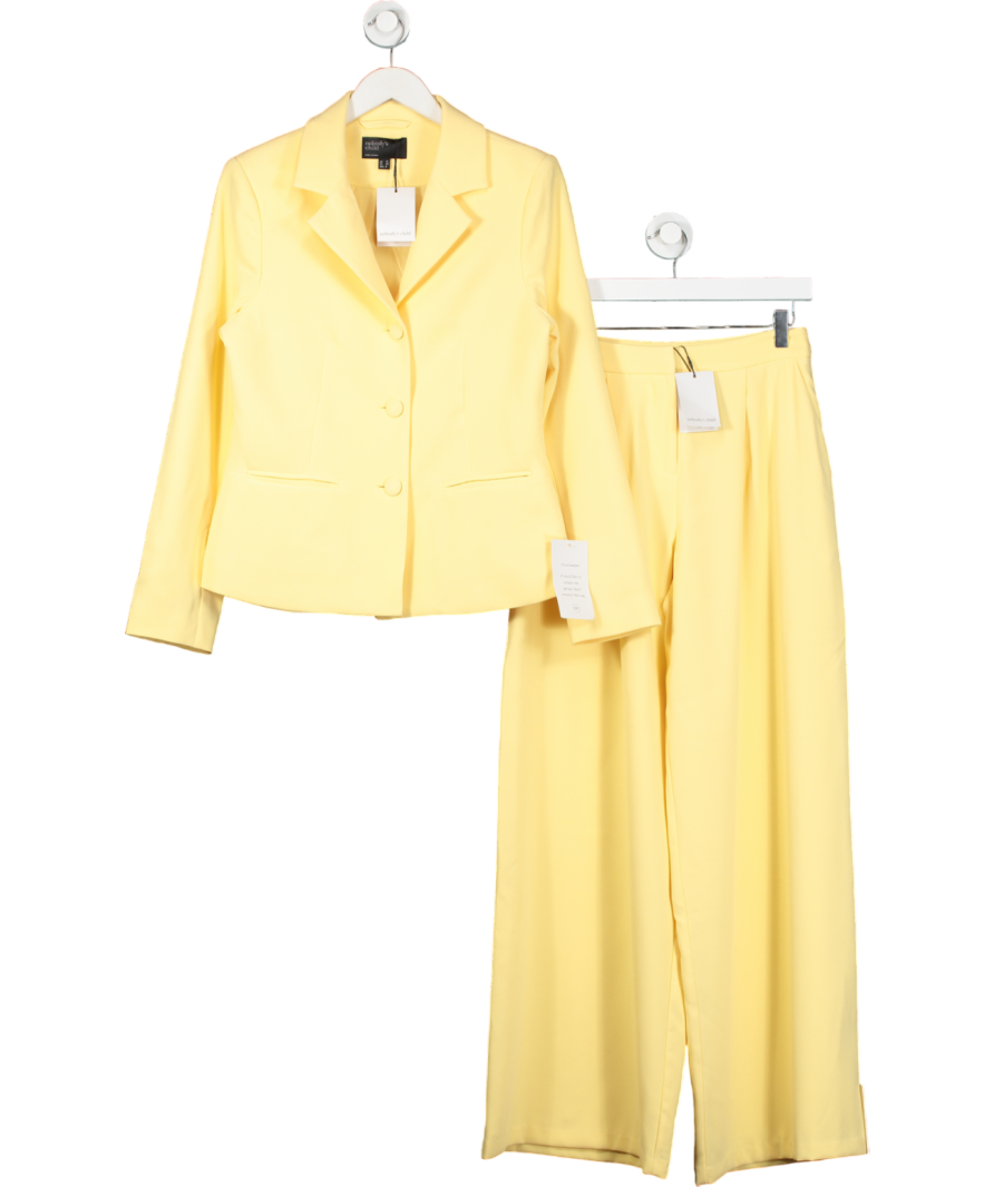 Nobody's Child Yellow Hosan Hourglass Blazer And Torie Wide Leg Trousers UK S/M