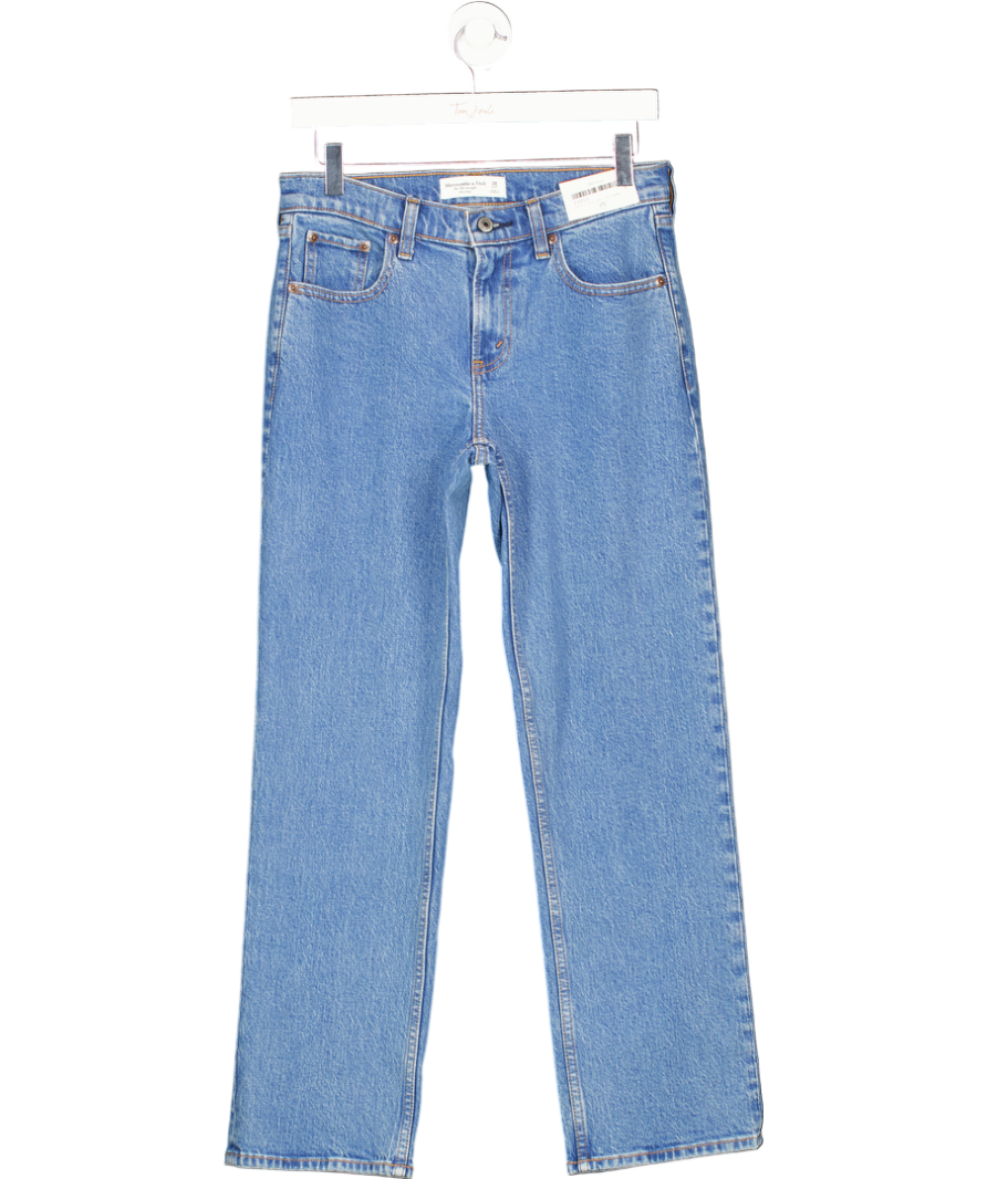 Abercrombie & Fitch Mid Blue Mid Rise 90s Straight Jeans - Short Length W26