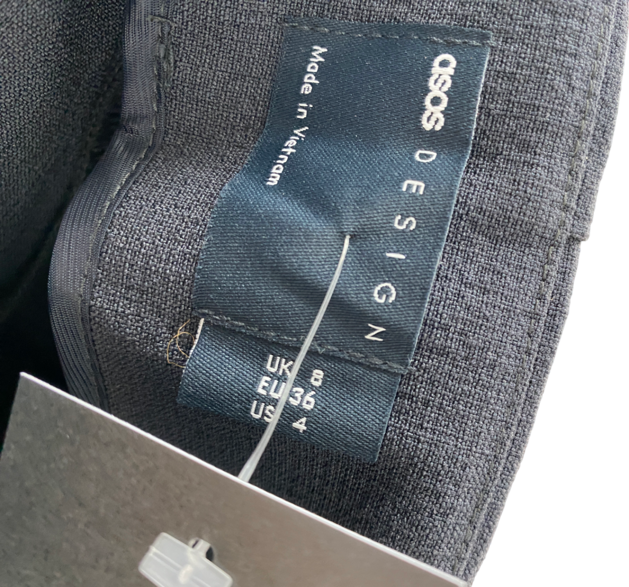 ASOS Grey High Waist Wide Leg Trousers UK 8