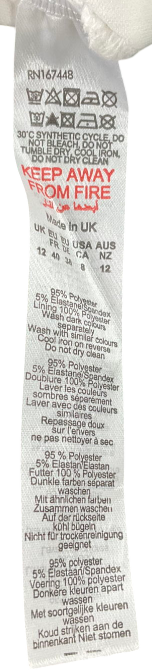 boohoo White One Shoulder Touched Mesh Maxi Dress UK 12