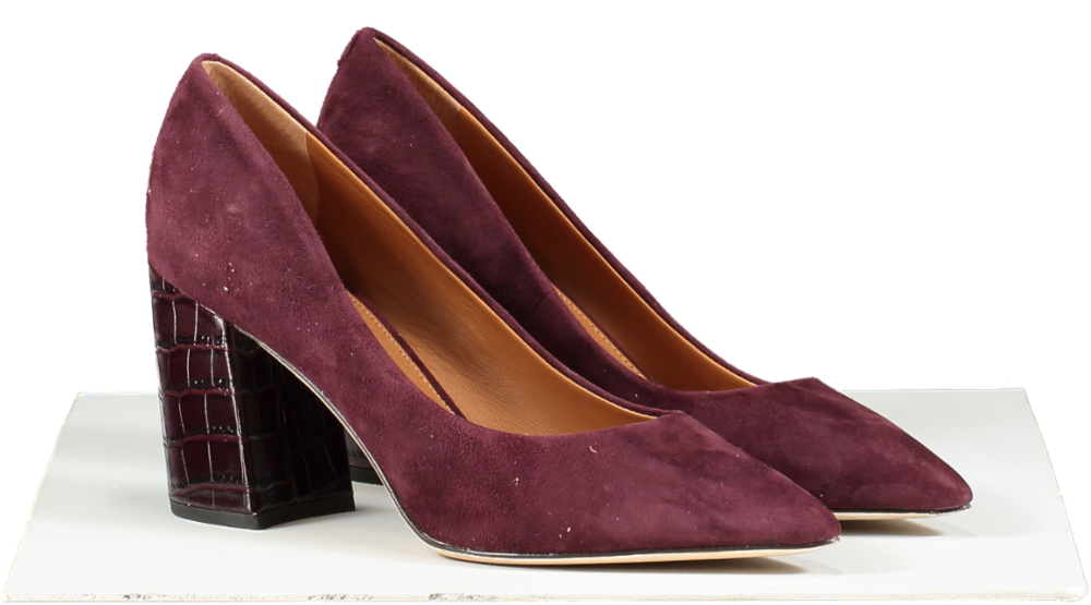 J.Mclaughlin Purple Beatrice Suede Heels UK 7 EU 40 👠