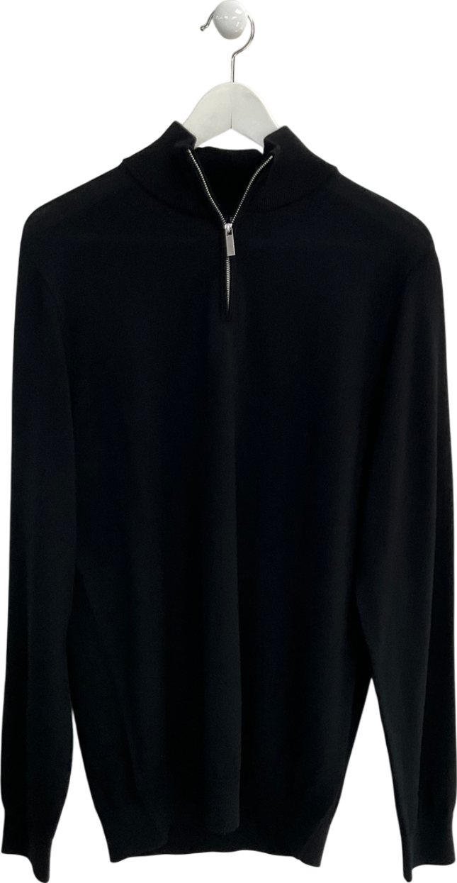 Very Black 1/4 Zip Knitted Sweater UK M