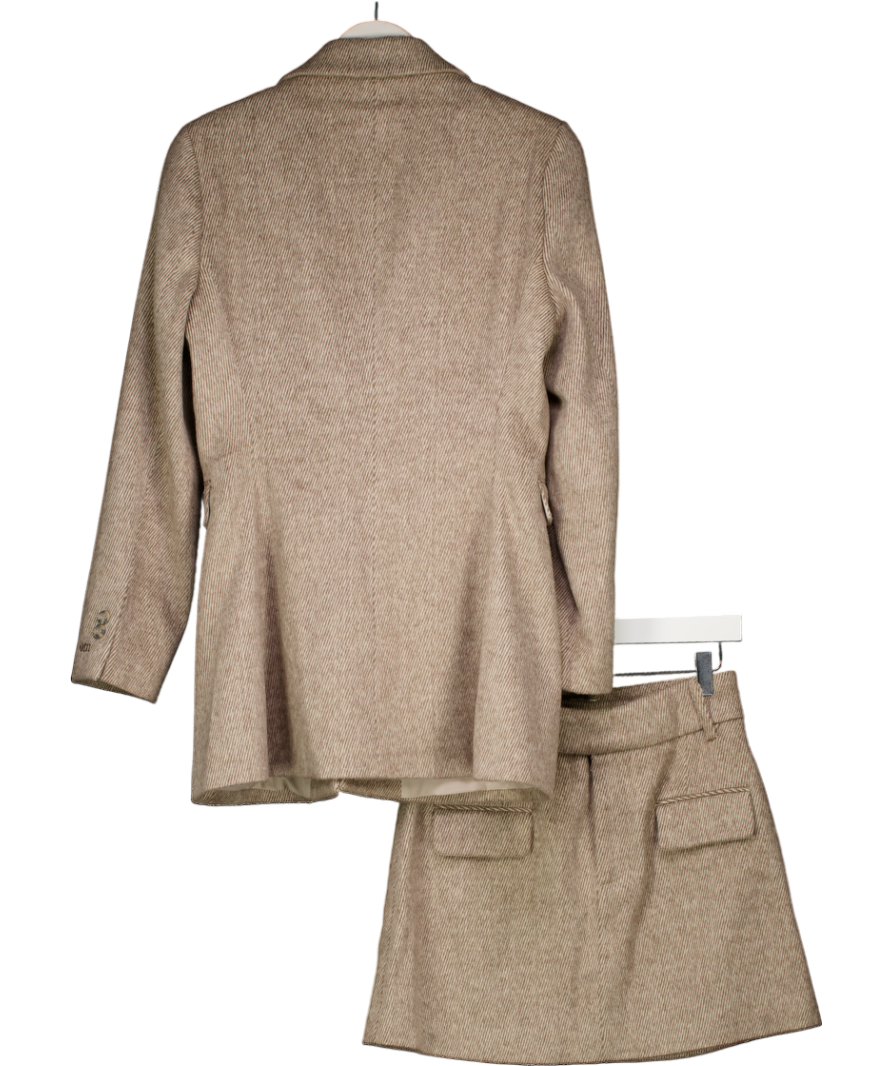 Oddmuse 2-piece Brown Tweed Blazer (uk M) And Mini Skirt UK S