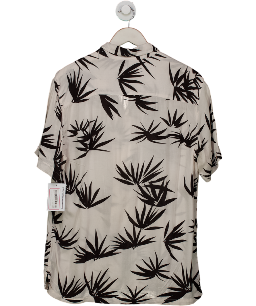 AllSaints White Bhutan Regular Fit Short Sleeve Sport Shirt UK L