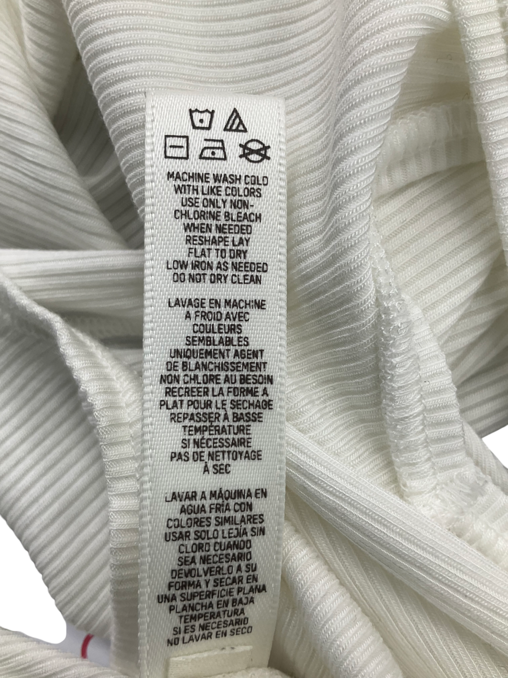 SKIMS White Ribbed Stretch Cotton Tank UK XS