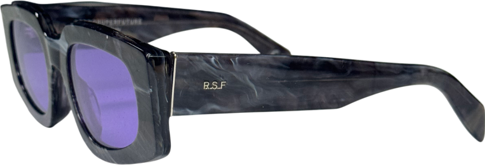 Retrosuperfuture Purple Tetra Black Marble Sunglasses