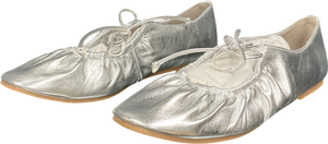 Monsoon Blair Metallic Ballet Flats Silver UK 6 EU 39