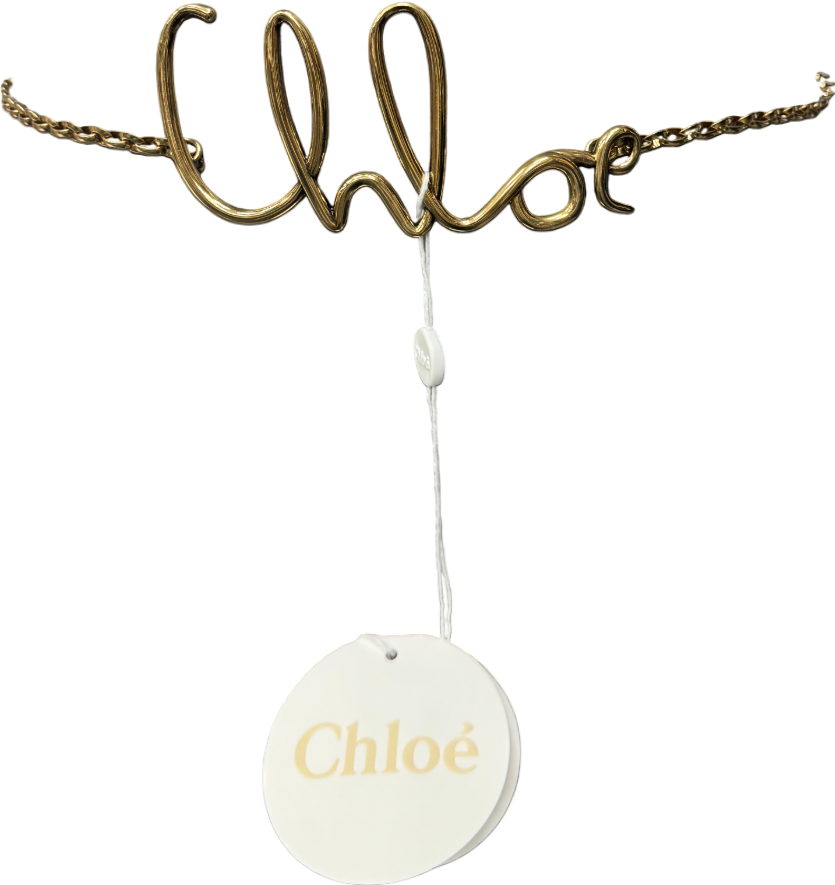 CHLOE Gold Iconic Logo Chain Belt One Size