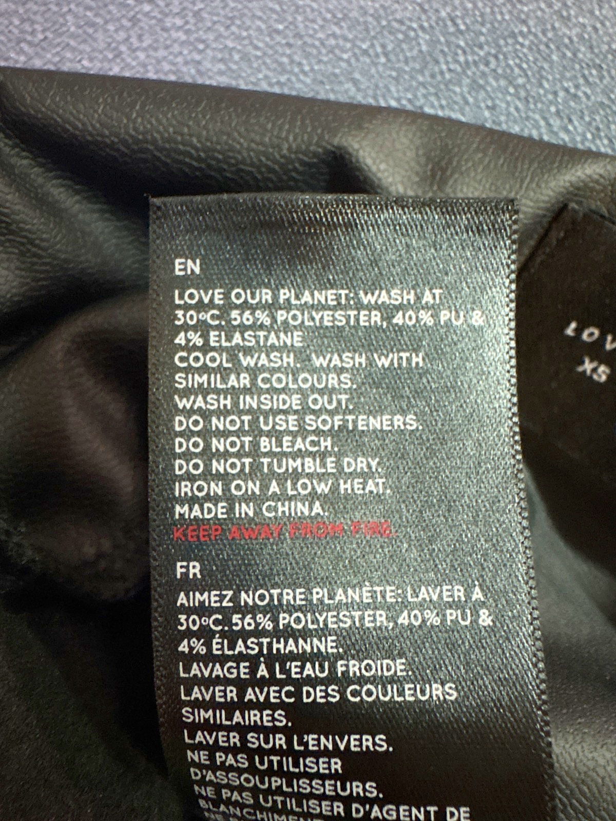 Love Leggings Black Love Leggings UK 8