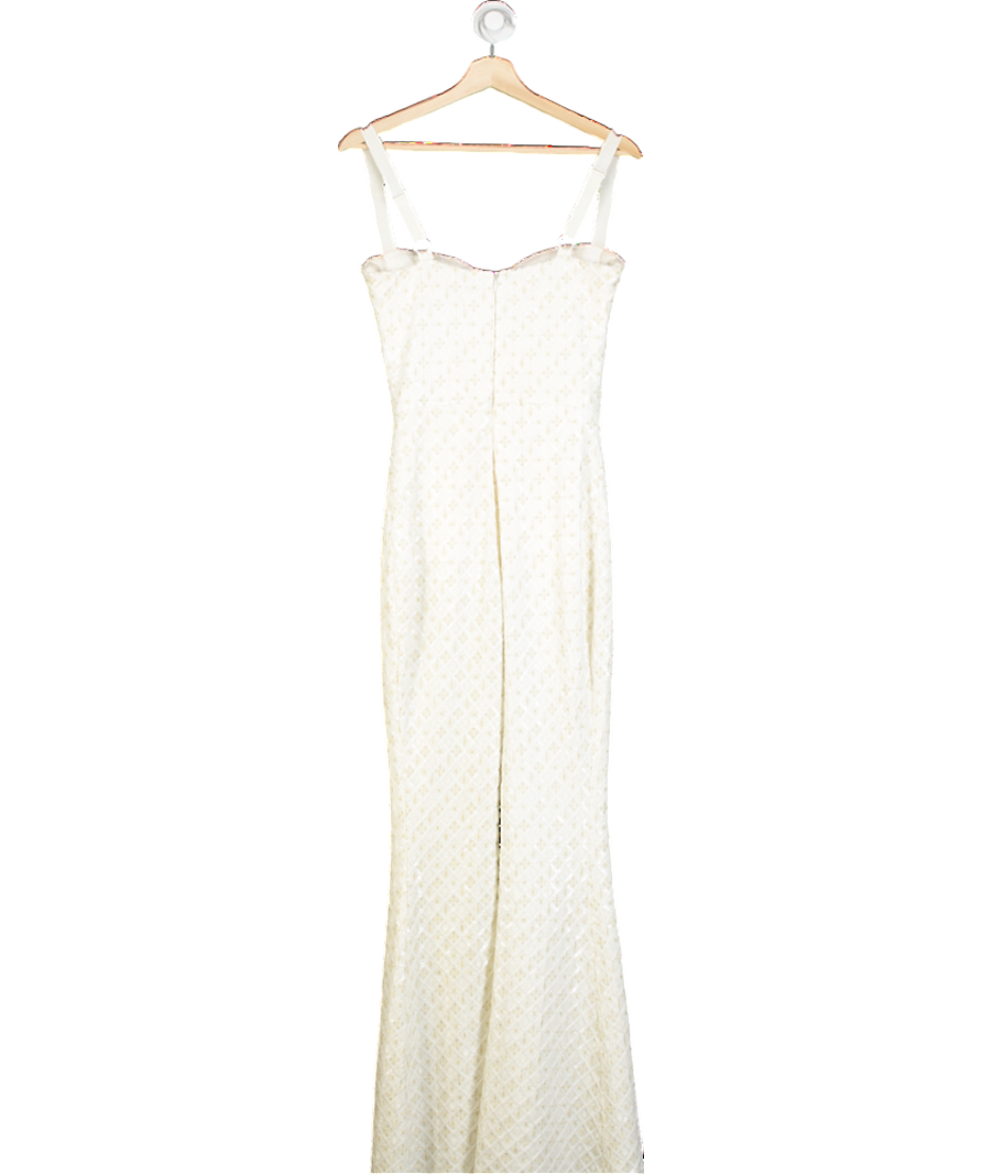 Nadine Merabi White Hailey Jumpsuit UK S