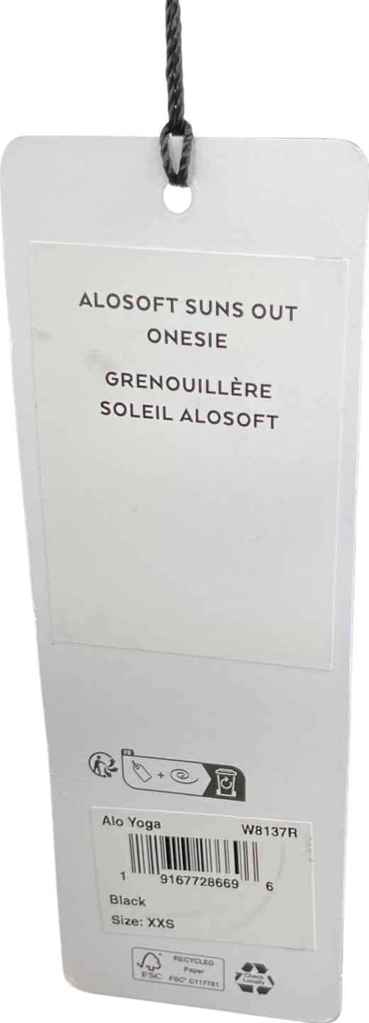 alo yoga Black Alosoft Suns Out Onesie UK XXS