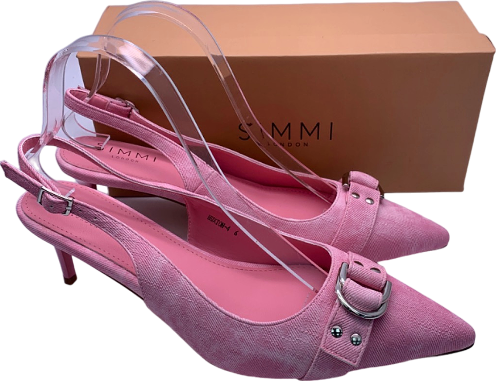 Simmi Pink Huxton-4 Slingback Heels UK 6