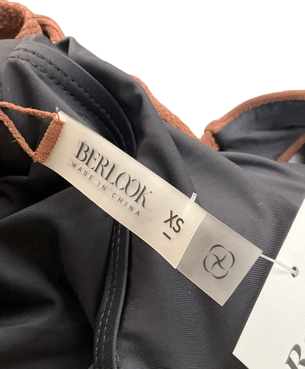 Berlook Brown One Piece Swimming Costume UK XS