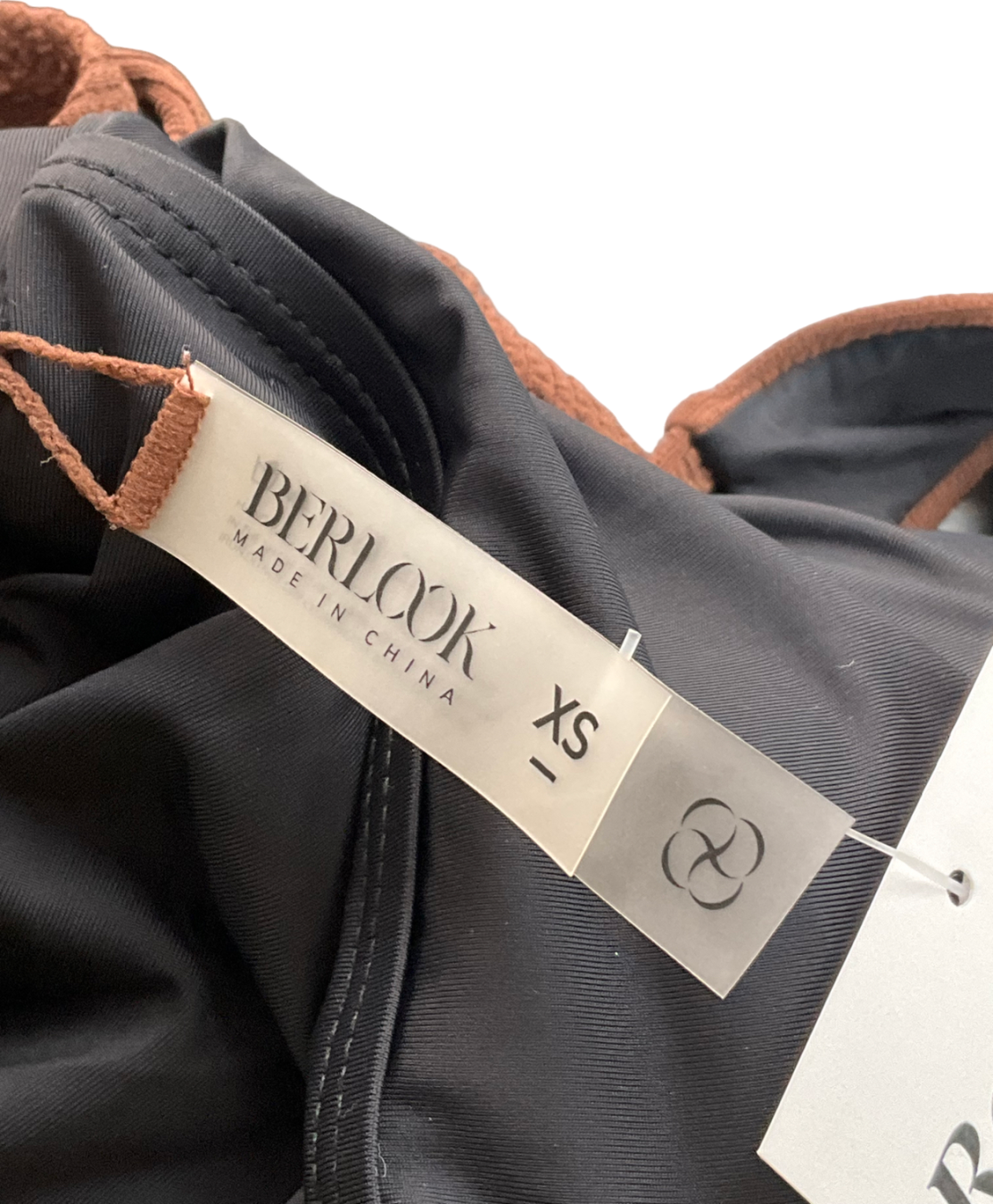 Berlook Brown One Piece Swimming Costume UK XS