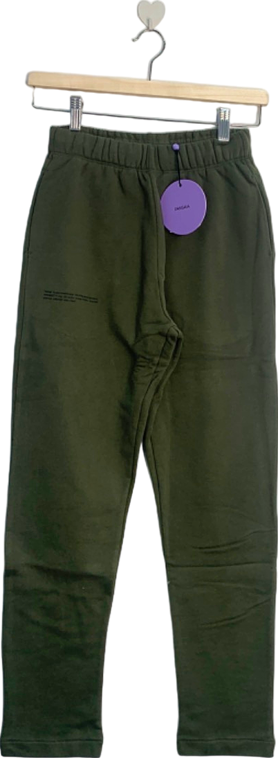 Pangaia Rosemary Green signature 365 Organic Cotton Slim Leg Track Pants UK XXS