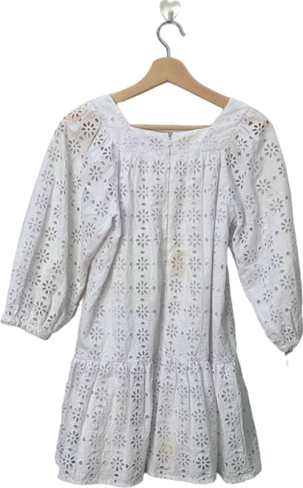 Tartine et Chocolat White Embroidered Dress 14 Years