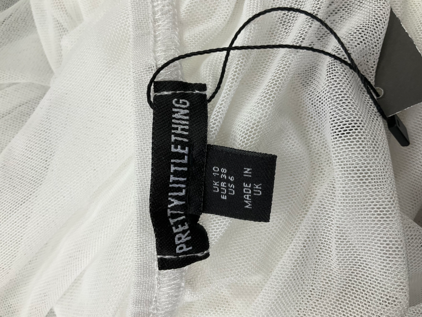 PrettyLittleThing White Bardot Cowl Neck Mesh Maxi Beach Dress UK 10