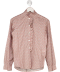 AMAIA LONDON Pink Floral Frill Detal Blouse UK S