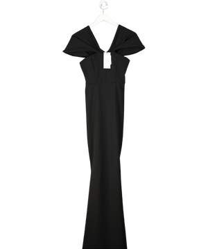 Club L Black Dana Bardot Maxi Dress UK 6