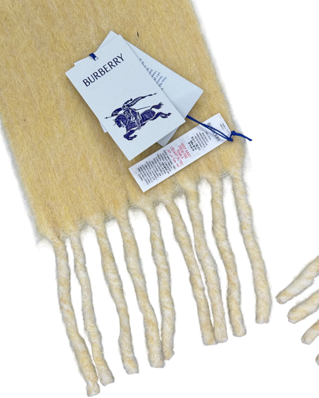 Burberry Cream Reversible Logo-jacquard Alpaca-blend Scarf One Size