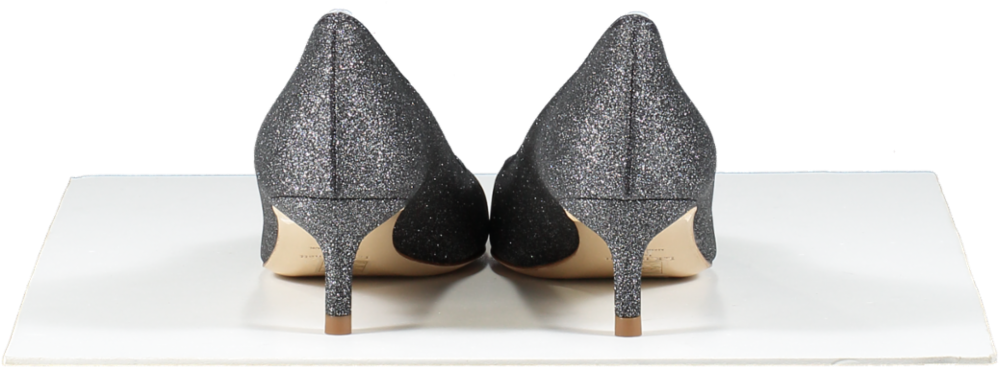 LK Bennett Grey Glitter Kitten Heel Court Shoes  UK 4 EU 37 👠