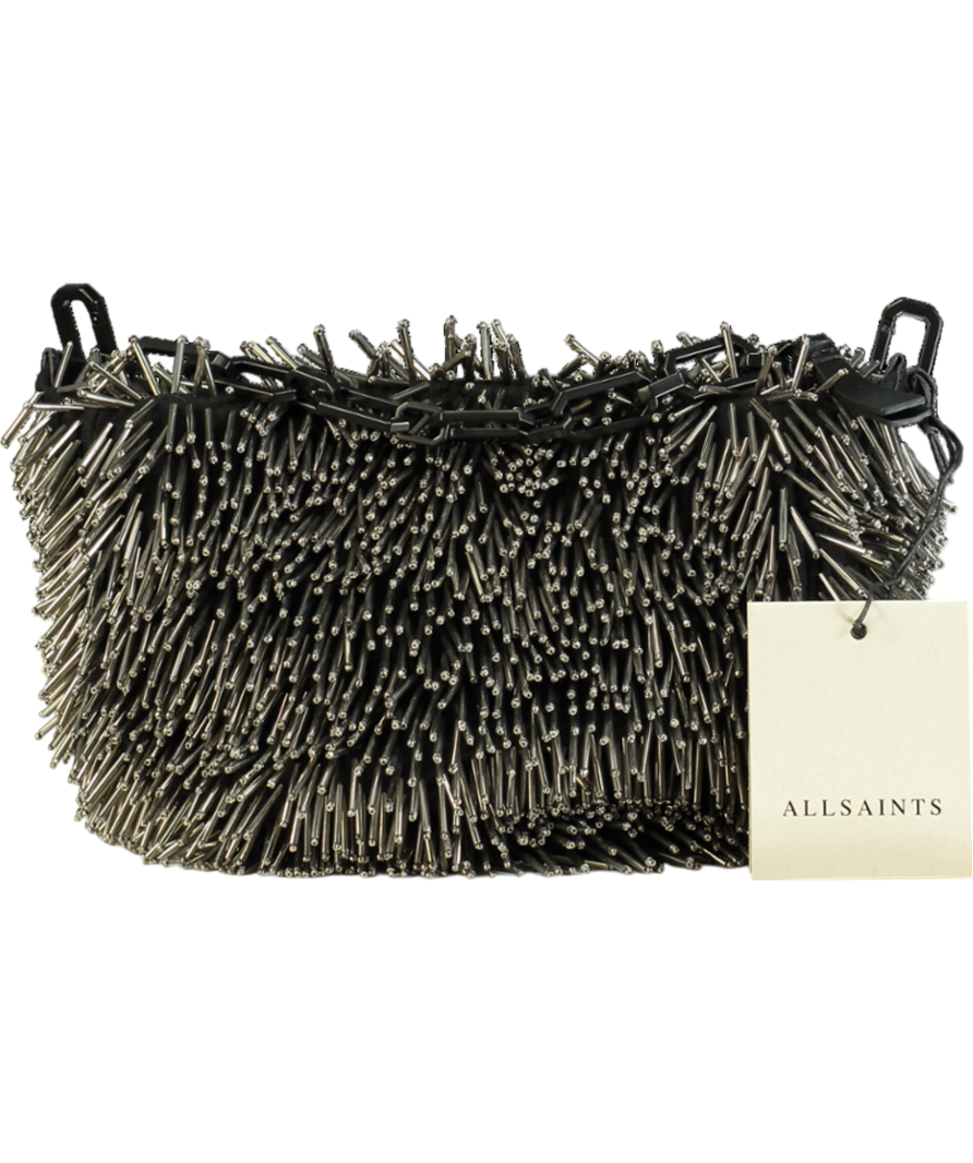 All Saints Metallic Madea Chain Strap Beaded Bag One Size