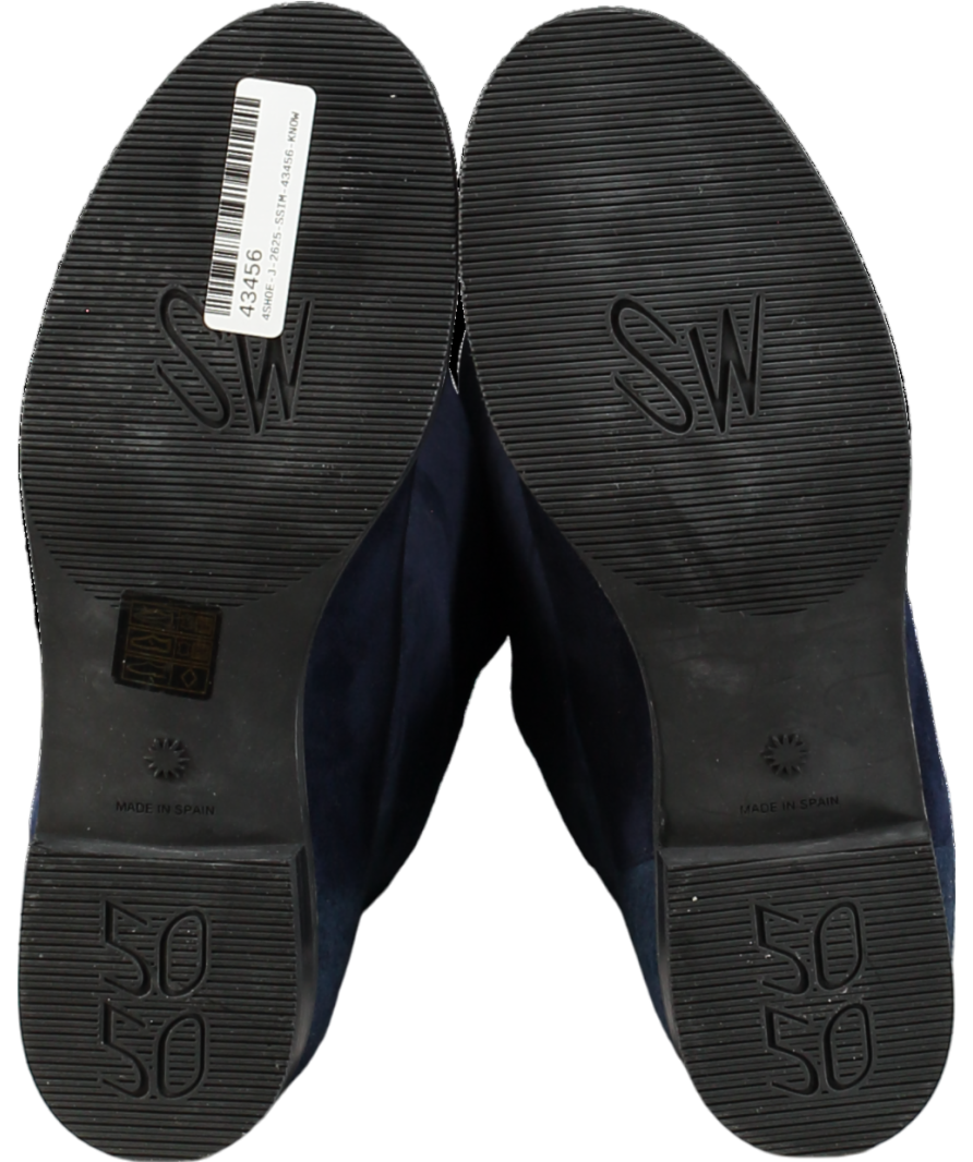 Stuart Weitzman Navy Blue Suede Knee High Boots UK 4 EU 37 👠