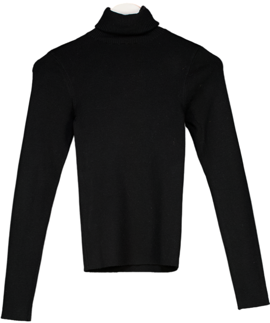 Frankies Bikinis Black Milo Knit Turtleneck Sweater UK S