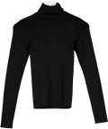 Frankies Bikinis Black Milo Knit Turtleneck Sweater UK S