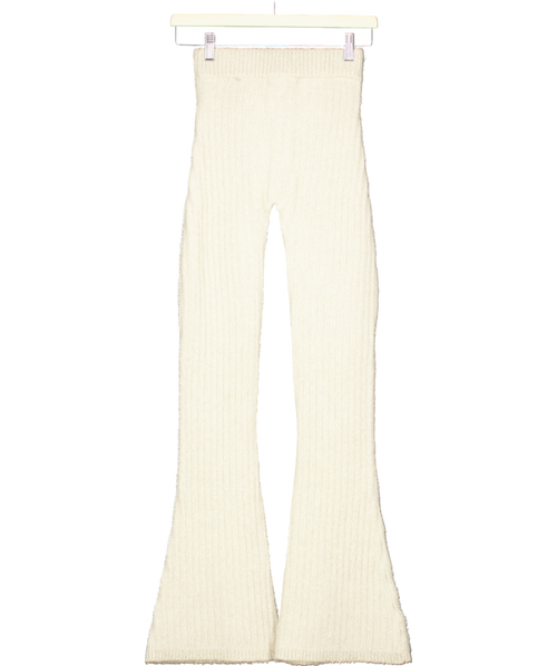 ASTA RESORT Cream Diana Knitted Leggings - Snow Shimmer UK XS