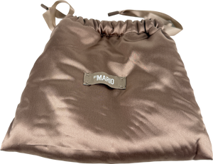 BY MARIO Brown Satin Drawtstring Pouch One Size