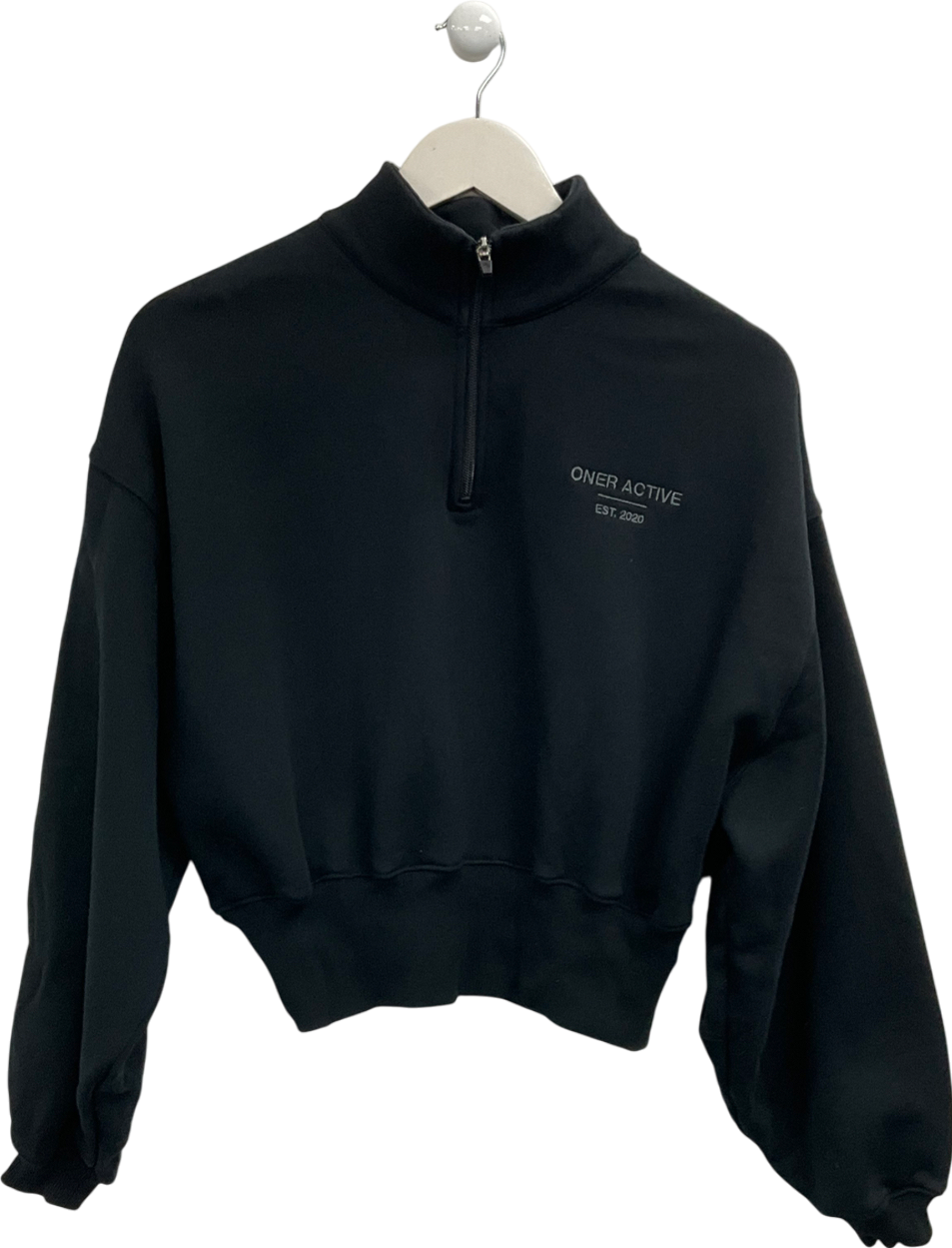 Oner Active Black Mid Weight 1/4 Zip Jumper UK M