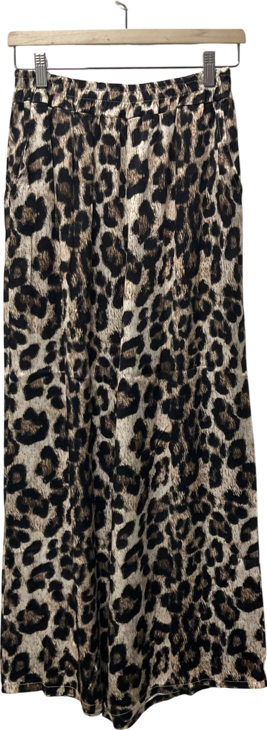 N°1 George Street Brown Lexi Leopard Print Trousers UK M