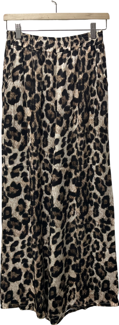 N°1 George Street Brown Lexi Leopard Print Trousers UK M