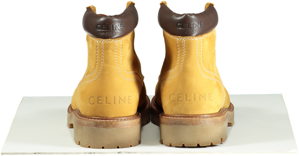 Celine Tan Kurt High Lace-up Boots with logo heel  EU 39 UK 6