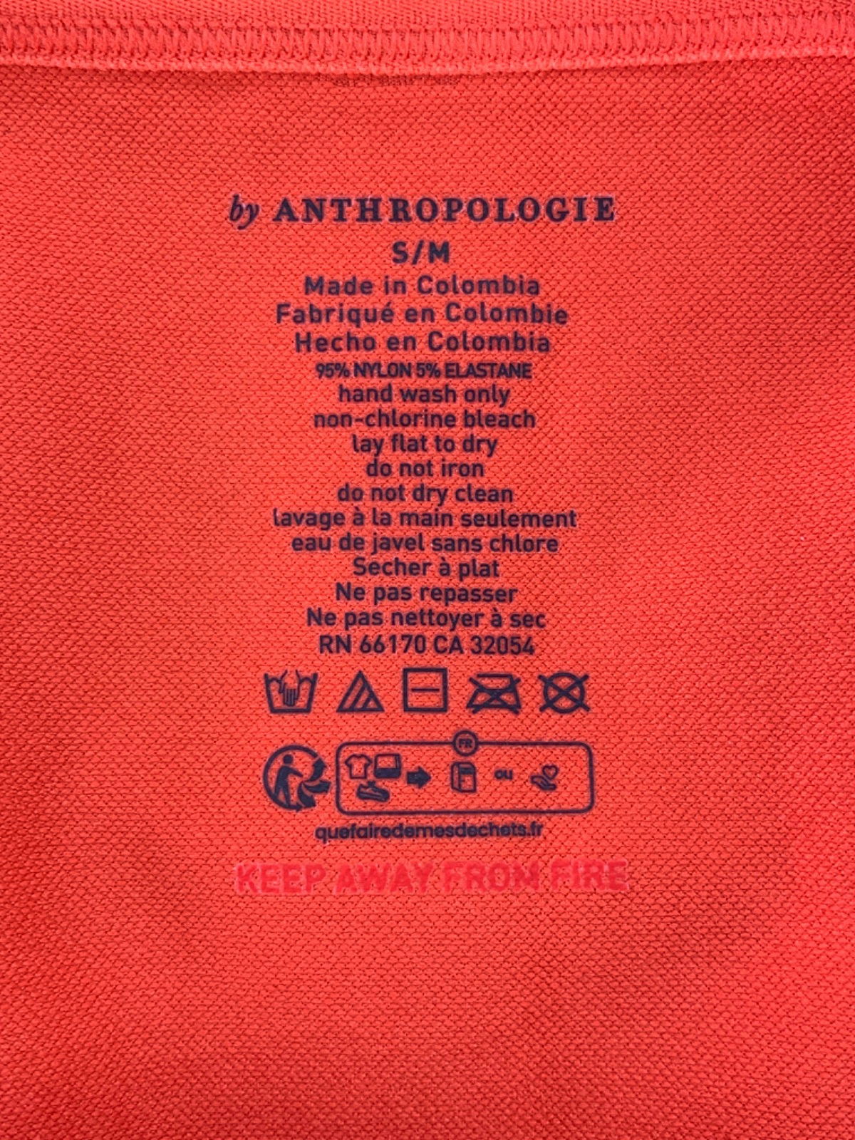 Anthropologie Red Long Sleeve Bodysuit S/M