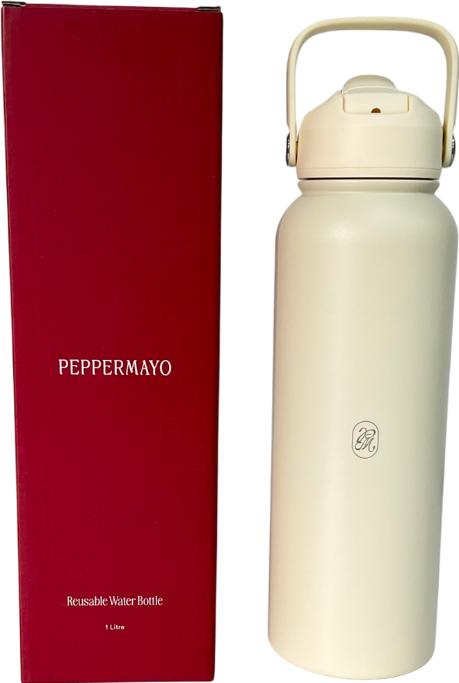 pepper mayo White Water Bottle - Ivory One Size
