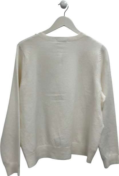 TU White Cream Crew Neck Cardigan UK 18