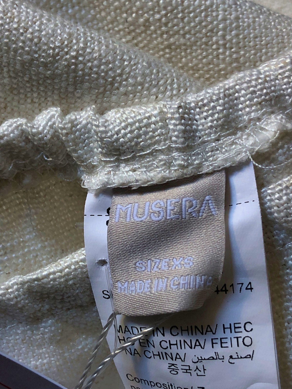 Musera Beige Wide-Leg Trousers UK XS