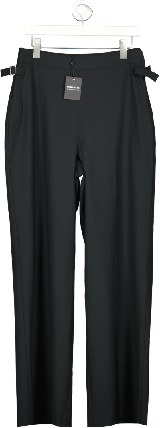 Whistles Black Sienna Wool Blend Trouser UK 12