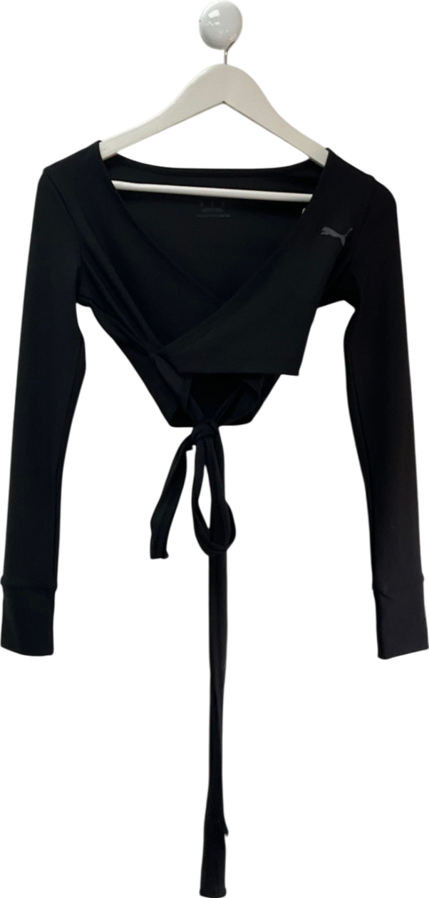 Puma Black Desert Wrap Crop Top UK XS
