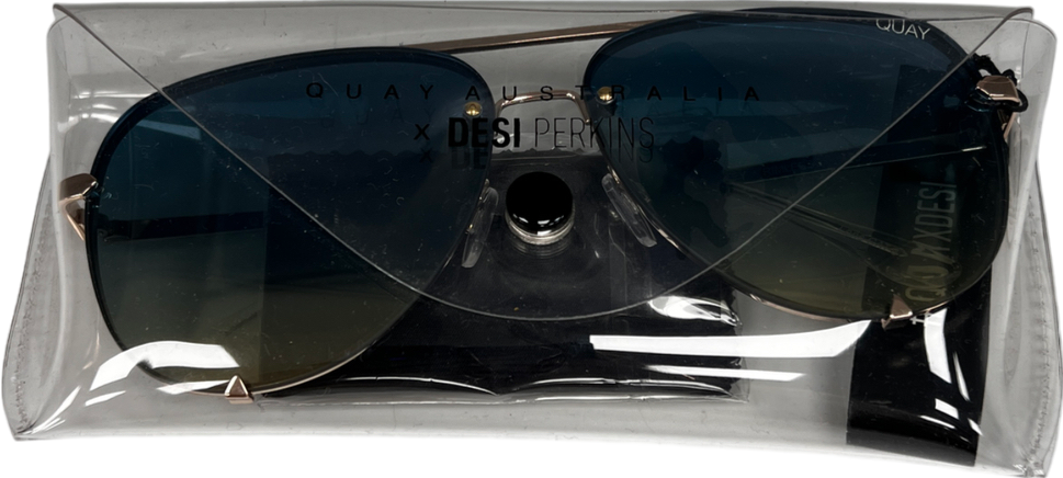 QUAY Blue Desi Perkins Sunglasses One Size