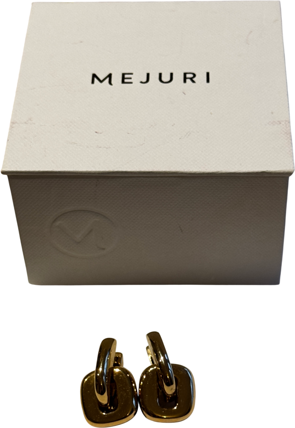 MEJURI 18k Yellow Gold Vermeil Stevie Reversible Hoop Earrings