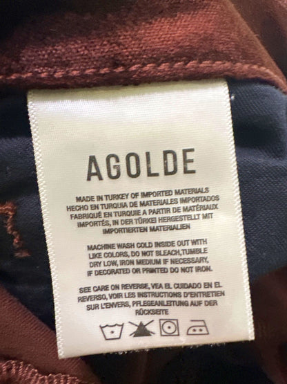 AGOLDE Chocolate Milk Nico Boot High Rise Boot Jeans UK W26