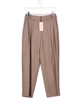 NEXT X Tabitha Simmons Brown Pin Stripe Wool Blend Straight Trousers UK 6