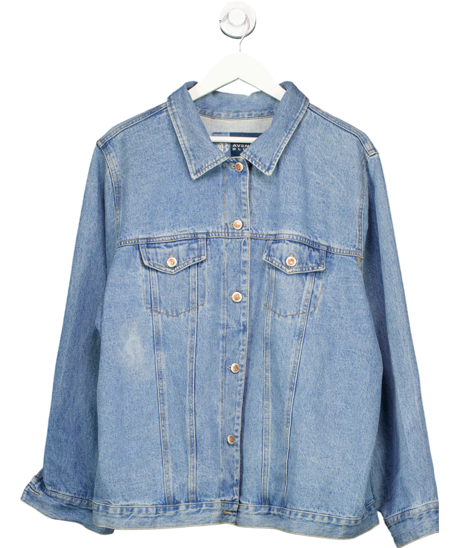 Avenue Blues Blue Vintage Denim Jacket 100% Cotton With Elephant Embellishment UK L