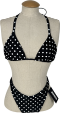 Black Polka Dot Bikini Set UK S