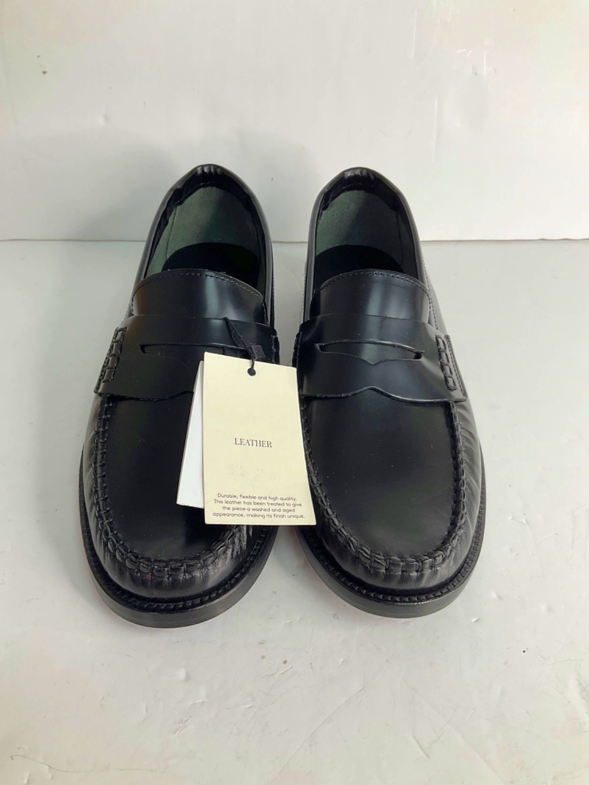 MANGO MNG Black Leather Loafers EU 40 UK 7